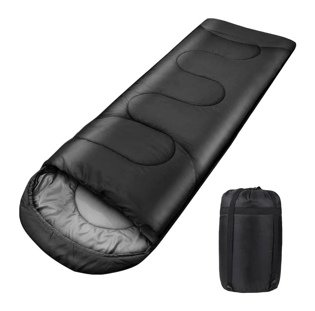 Forzacase FC512 -10 Derece Polyester 4 Mevsim Kamp Tek Kişilik Yetişkin Uyku Tulumu Siyah