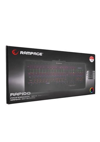 Rampage Türkçe Q RGB Kablolu Siyah Mekanik Gaming Klavye