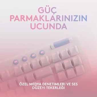 Logitech G715 İngilizce Q RGB Kablosuz Beyaz Mekanik Gaming Klavye