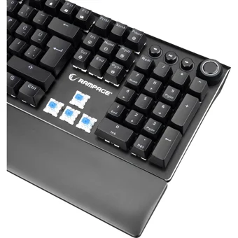 Rampage KB-R92 Türkçe Q RGB Blue Switch Kablolu Siyah Mekanik Gaming Klavye