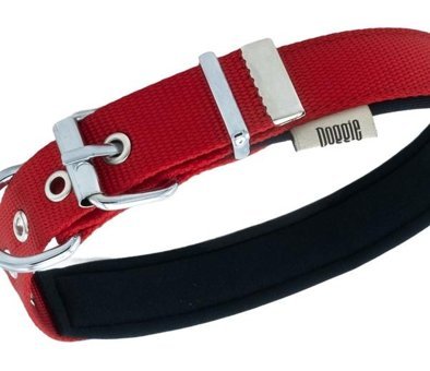 Doggie Konfor Ayarlanabilir Boyun Köpek Tasması 2.5 x 37 - 45 cm Kırmızı
