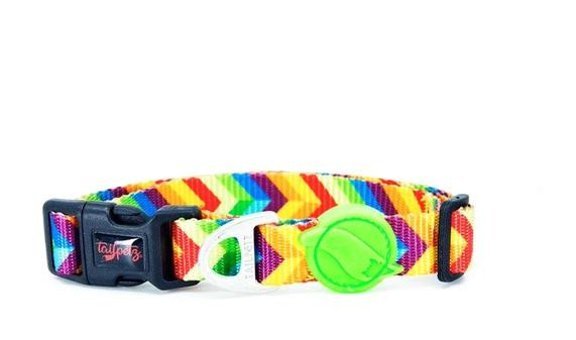 Tailpetz Rainbow Ayarlanabilir Boyun Köpek Tasması 30 cm Çok Renkli