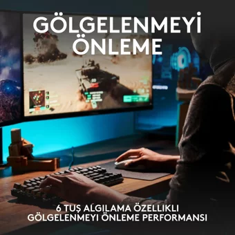 Logıtech G413 Türkçe Q RGB Kablolu Siyah Mekanik Gaming Klavye