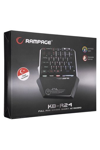 Rampage KB-R24 Türkçe Q RGB Kablolu Siyah Normal Gaming Klavye