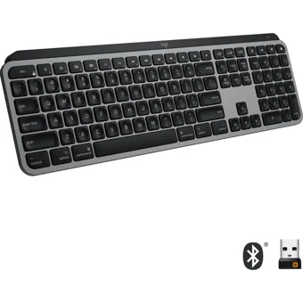 Logitech MX Keys Mac İngilizce Q Kablosuz Siyah Numerik Klavye