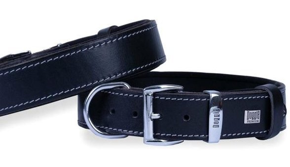 Doggie Konfor Ayarlanabilir Boyun Köpek Tasması 3.5 x 47 - 55 cm Siyah