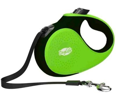 Doglife Otomatik Makaralı Ayarlanabilir Köpek Tasması XS Yeşil