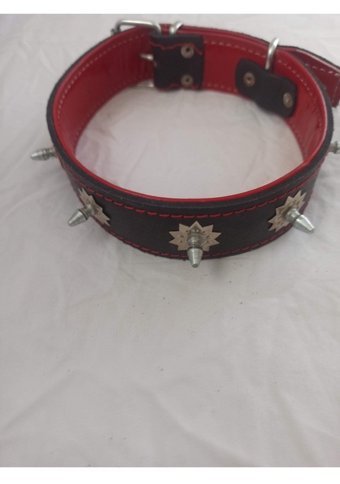 Kozaklı Ayarlanabilir Boyun Köpek Tasması 4 x 65 cm Kırmızı