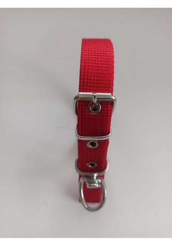 Kozaklı Ayarlanabilir Boyun Köpek Tasması 2.5 x 50 cm Kırmızı