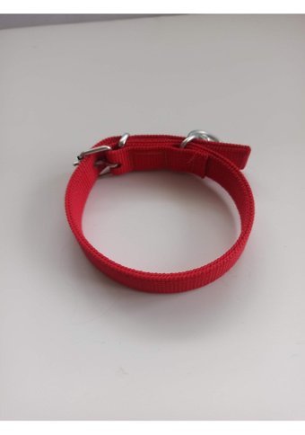 Kozaklı Ayarlanabilir Boyun Köpek Tasması 2.5 x 50 cm Kırmızı