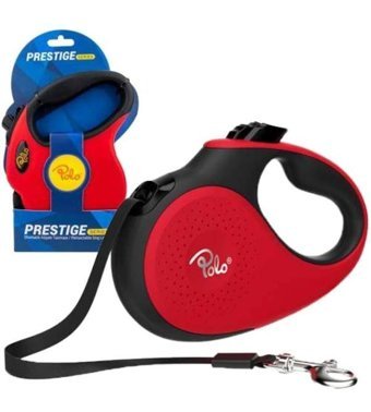 Polo Prestige Makaralı Köpek Tasması L Kırmızı