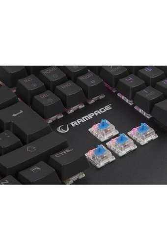 Rampage KB-R90 Orion Türkçe Q RGB Blue Switch Kablolu Siyah Mekanik Gaming Klavye