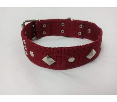 Kozaklı Ayarlanabilir Boyun Köpek Tasması 5 x 75 cm Kırmızı