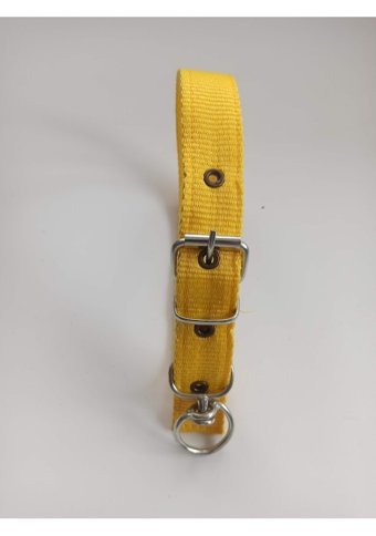 Kozaklı Ayarlanabilir Boyun Köpek Tasması 3 x 60 cm Sarı