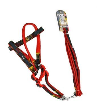 Eurodog Ayarlanabilir Göğüs Köpek Tasması 2 x 120 cm Kırmızı