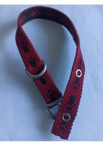 Kozaklı Ayarlanabilir Boyun Köpek Tasması 3 x 36 cm Kırmızı