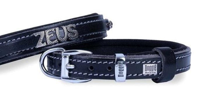 Doggie Konfor İsimli Ayarlanabilir Boyun Köpek Tasması 1.5 x 25 - 30 cm Siyah