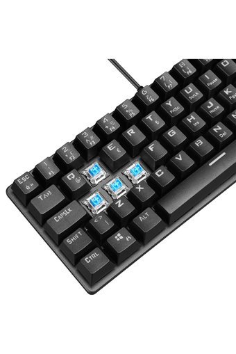 Rampage Plower K60 Türkçe Q RGB Blue Switch Kablolu Siyah Mekanik Gaming Klavye