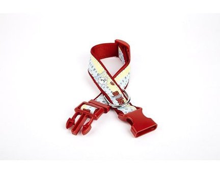 Doggie Ayarlanabilir Boyun Köpek Tasması 3 x 36 - 60 cm Beyaz - Kırmızı