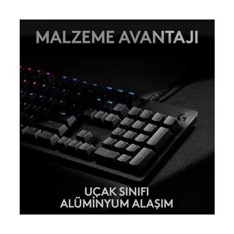 Logitech G513 İngilizce Q RGB Blue Switch Kablolu Siyah Mekanik Gaming Klavye