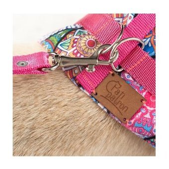 Patipatron Kaçış Önleyici Ayarlanabilir Göğüs Köpek Tasması XS Pembe