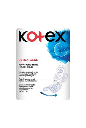 Kotex Organik Antialerjik Orta Normal 116'lı Hijyenik Ped 6 Adet