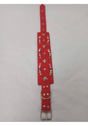 Kozaklı Köpek Tasması 4 x 70 cm Kırmızı