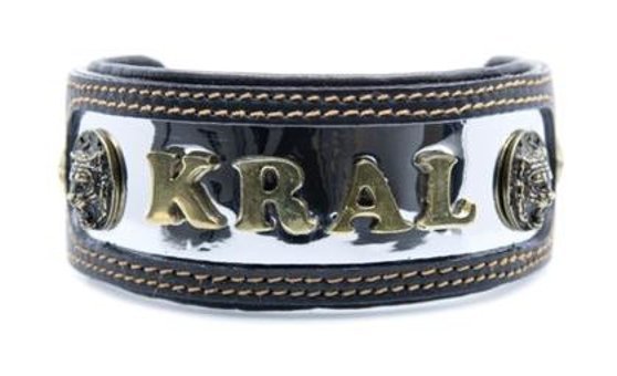 Mg Tasma İsimli Ayarlanabilir Boyun Köpek Tasması Metal - Siyah