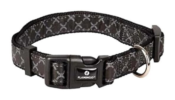 Flamingo Odin Ayarlanabilir Boyun Köpek Tasması 40 - 55 cm Siyah