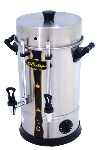 Damga 4 lt Su Kapasiteli Çelik Tek Demlikli 30 bardak Çift Musluklu Çelik Elektrikli Semaver İnox