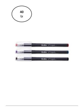 Scrikss Speed 3 Renkli 0.7 mm Çok Renkli 40'lı Tükenmez Kalem Seti