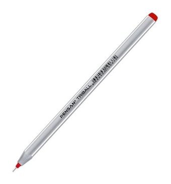 Pensan Triball 1.0 mm İğne Uçlu Kırmızı 12'li Tükenmez Kalem