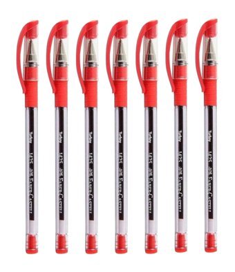 FaberCastell 1425 0.7 mm İğne Uçlu Kırmızı 7'li Tükenmez Kalem