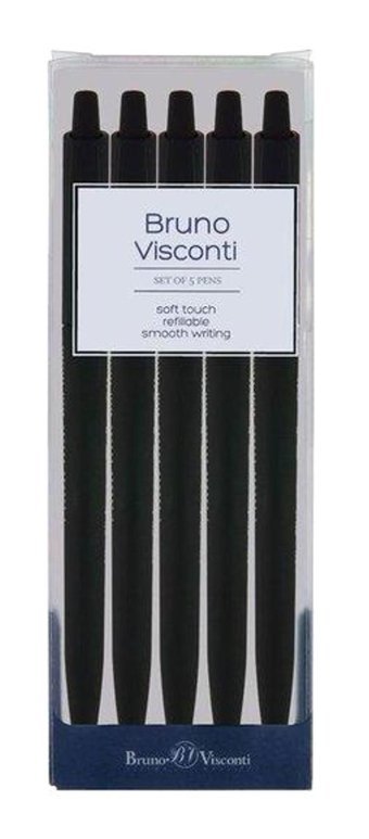 Bruno Visconti Slim Click Plastik 0.5 mm Mavi 5'li Tükenmez Kalem