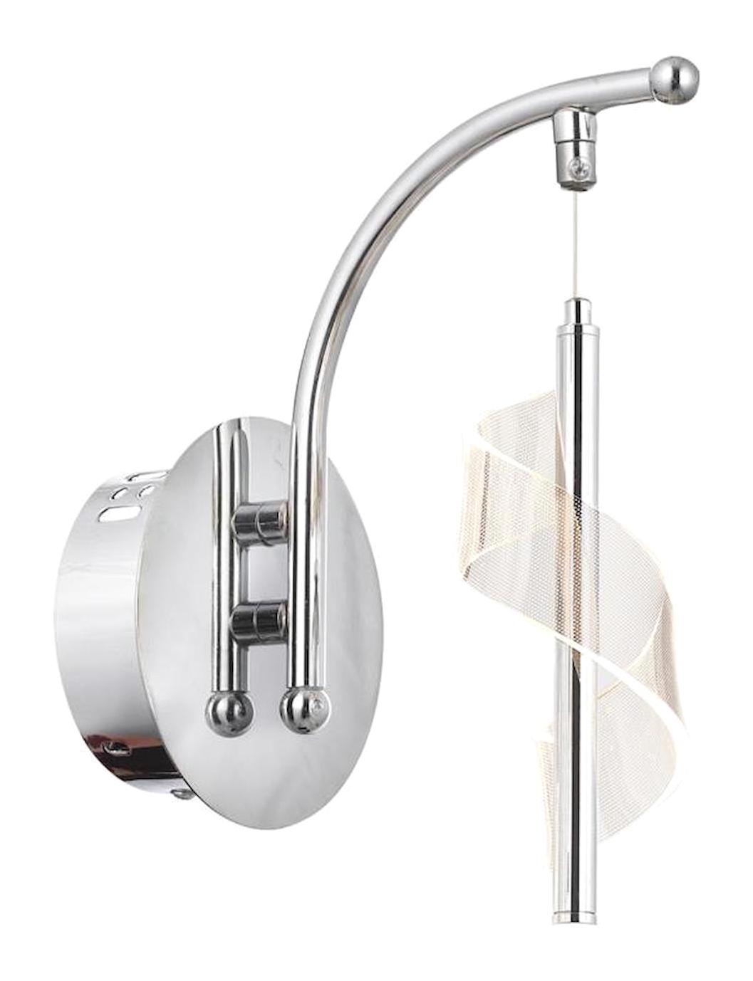 Eray Aydınlatma P7077-1 Tekli Krom Led Aplik Gümüş