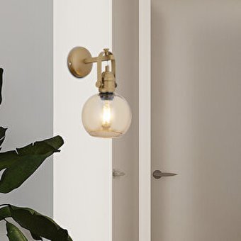 Apliqa Cherish Tekli Metal Led Aplik Kahverengi