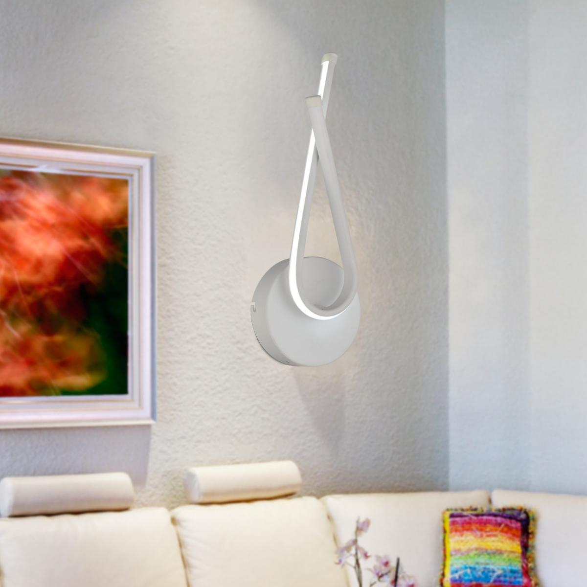 Apliqa Pedra Tekli Metal Led Aplik Beyaz