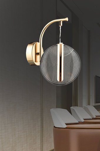 Apliqa Dustin Tekli Metal Led Aplik Altın