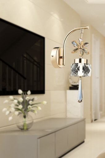 Apliqa Amaris Tekli Metal Led Aplik Altın