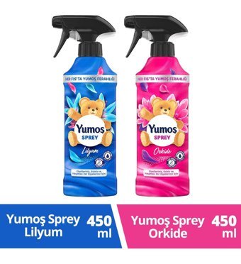 Yumoş Lilyum Orkide Kokulu Sprey Çamaşır Parfümü 2x450 ml