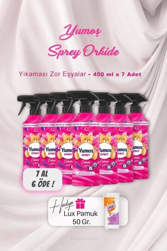 Yumoş Orkide Kokulu Sprey Çamaşır Parfümü 7x450 ml