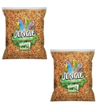 Jungle Muhabbet Kuşu Kabuklu Meyveli Vitaminli Yetişkin Kuş Yemi 2x1 kg