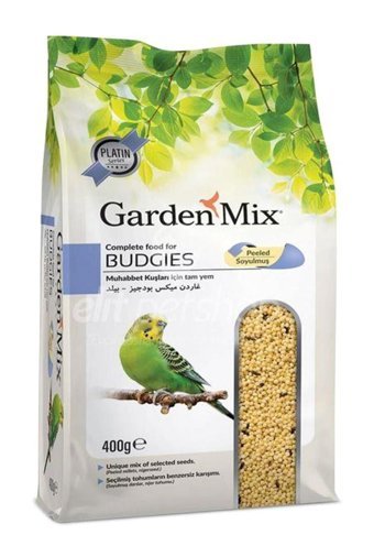 Gardenmix Platin Muhabbet Kuşu Kabuksuz Sade Yavru-Yetişkin Kuş Yemi 400 gr