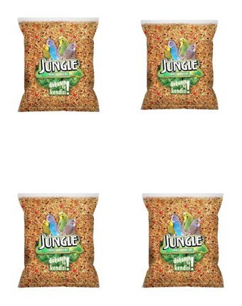 Jungle Muhabbet Kuşu Kabuklu Meyveli Vitaminli Yetişkin Kuş Yemi 4x500 gr