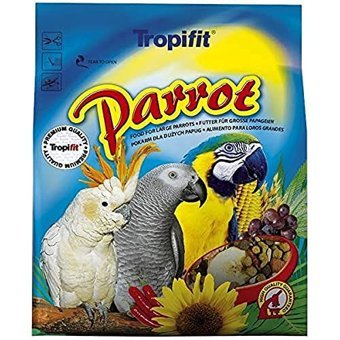 Tropifit Papağan Kabuklu Karışık Vitaminli Yetişkin Kuş Yemi 1 kg