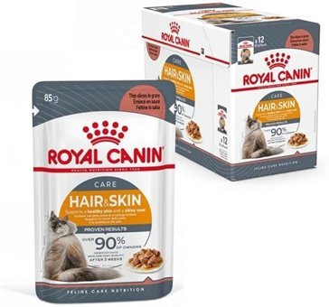 Royal Canin Intense Beauty Yetişkin Tavuklu Parça Etli Yaş Kedi Maması 12x85 gr