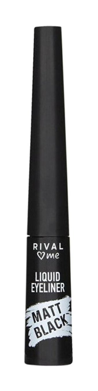 Rival Loves Me Suya Dayanıklı Mat Siyah Kalıcı İnce Uçlu Fırça Likit Eyeliner