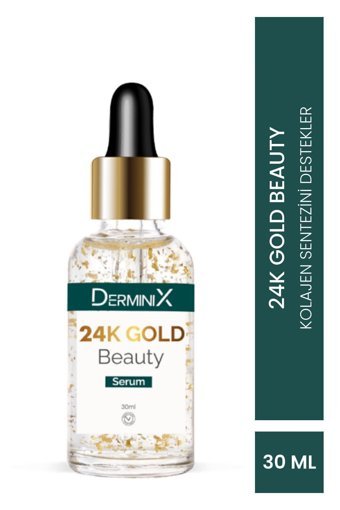 Derminix 24k Gold Beauty Altın Parçacıklı Hyalüronik Asit Canlandırıcı Yaşlanma Kırışıklık Karşıtı Jel Yüz Serumu 30 ml