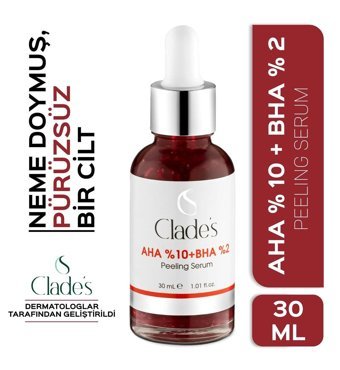 Clades AHA %10 BHA %2 Yüz Dolgunlaştıran Canlandırıcı Kırışıklık Karşıtı Jel Yüz Serumu 30 ml