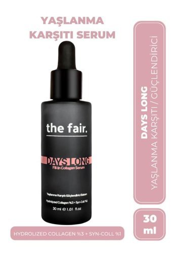 The Fair Days Long Fill-in Collagen Yüz Dolgunlaştıran Canlandırıcı Yaşlanma Kırışıklık Karşıtı Jel Yüz Serumu 30 ml